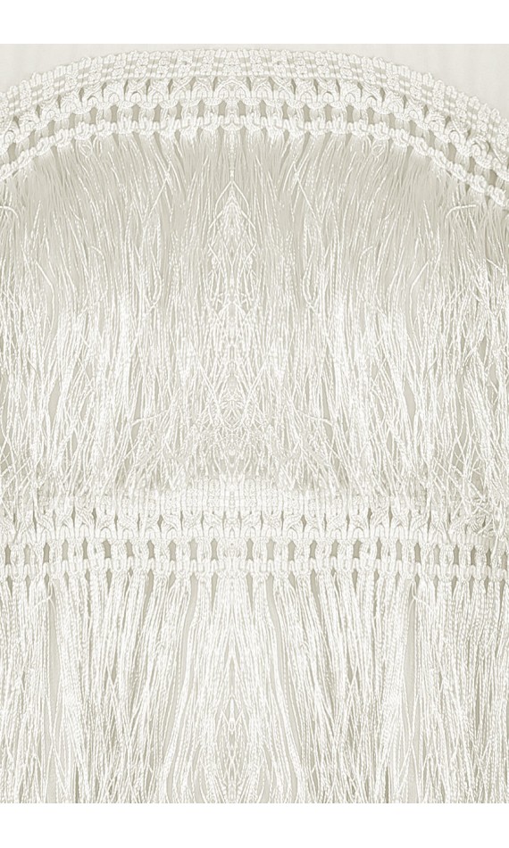 Top white with tulle with fringes