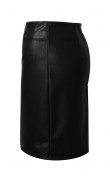 Black skirt in imitation leather