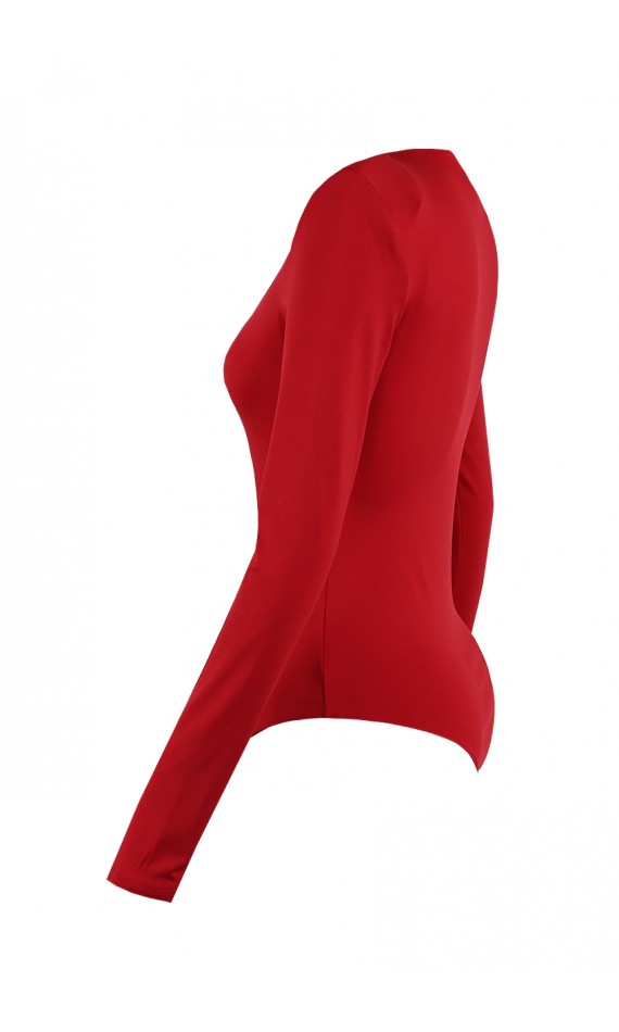 Red bodysuit long sleeves