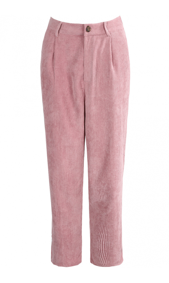 Pink velvet pants