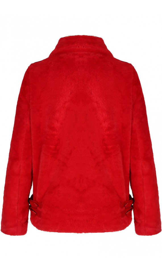 Red jacket fake fur