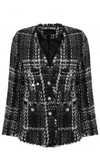 Black and white blazer in squared tweed