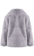 Jacket in grey fake fur