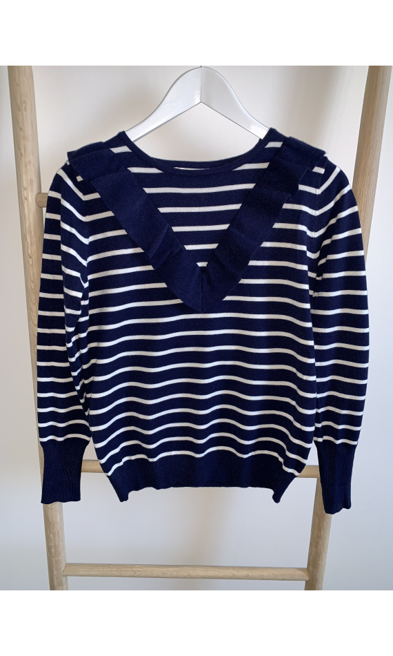 Striped blue sweater