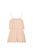 Pleated playsuit pink