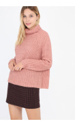 Pink turtleneck sweater
