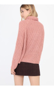 Pink turtleneck sweater