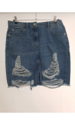 Skirt blue in destroy jeans