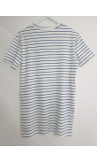 White striped t-shirt dress